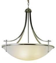  8178 BN - Vitalian Collection, Metal Trimmed Glass Bowl, Indoor Hanging Pendant Light